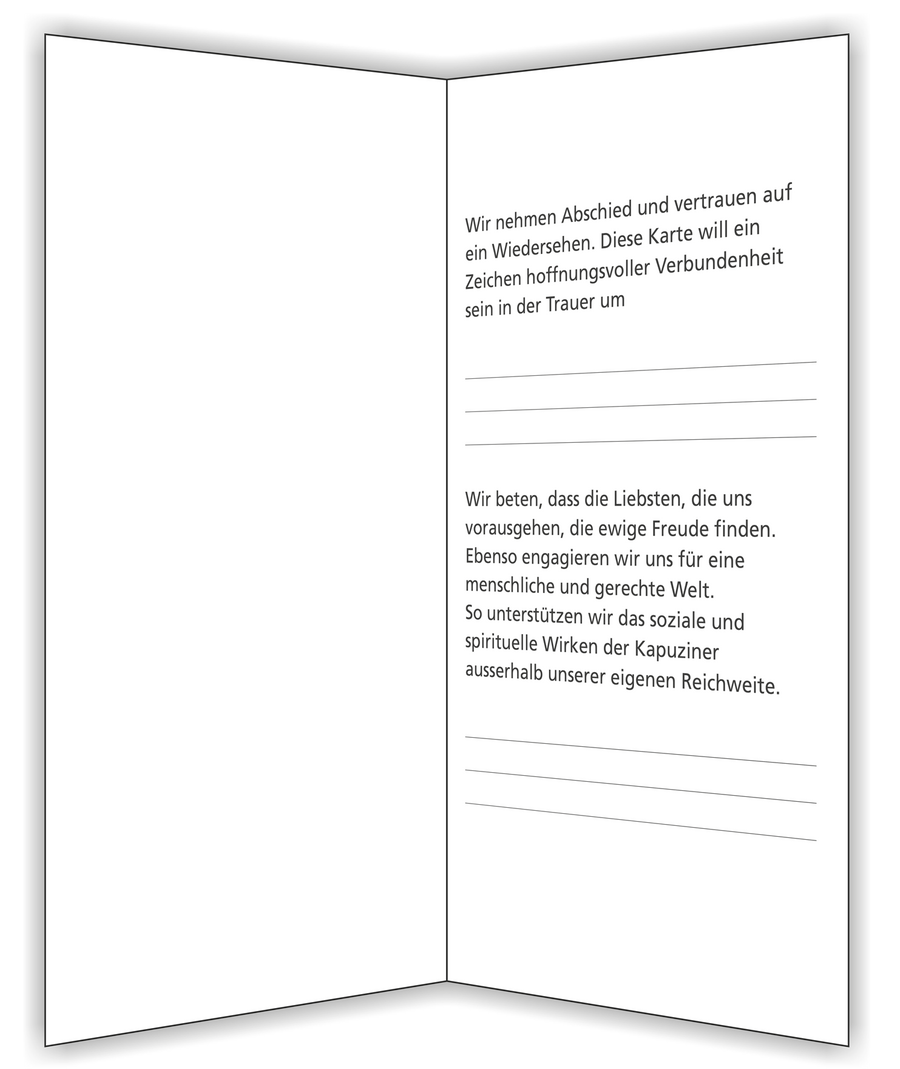 Kondolenzkarte Kosmisches Kreuz